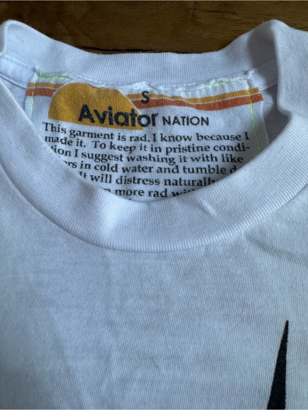 Aviator Nation White Bolt Tee Unisex - Picture 5 of 6